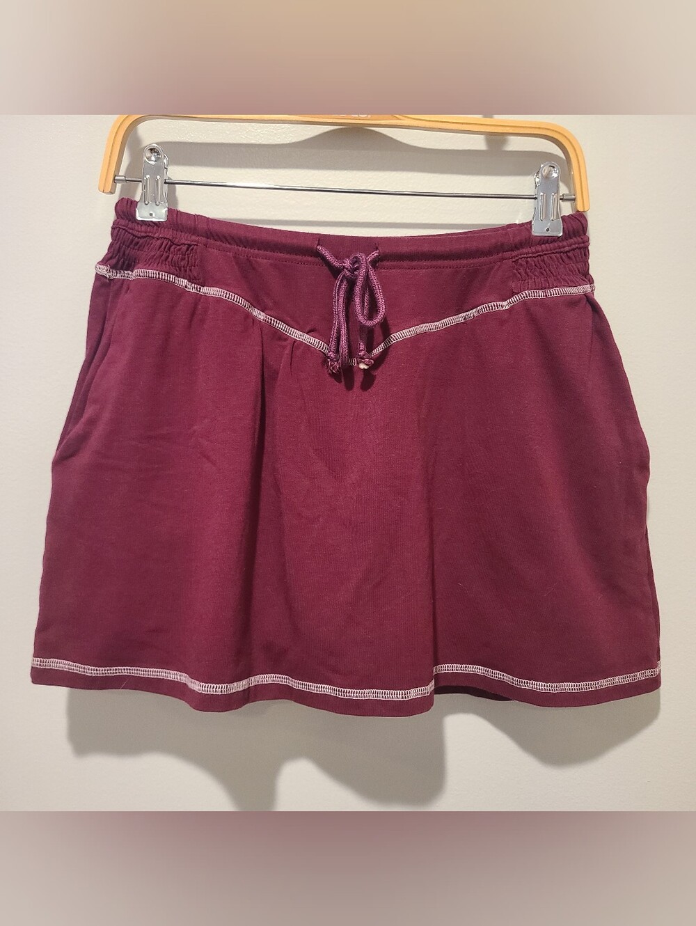 Purple Burgundy Cotton Skort Small